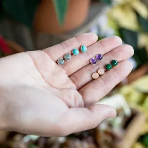 Malay Jade Stone Earrings | Sterling Silver