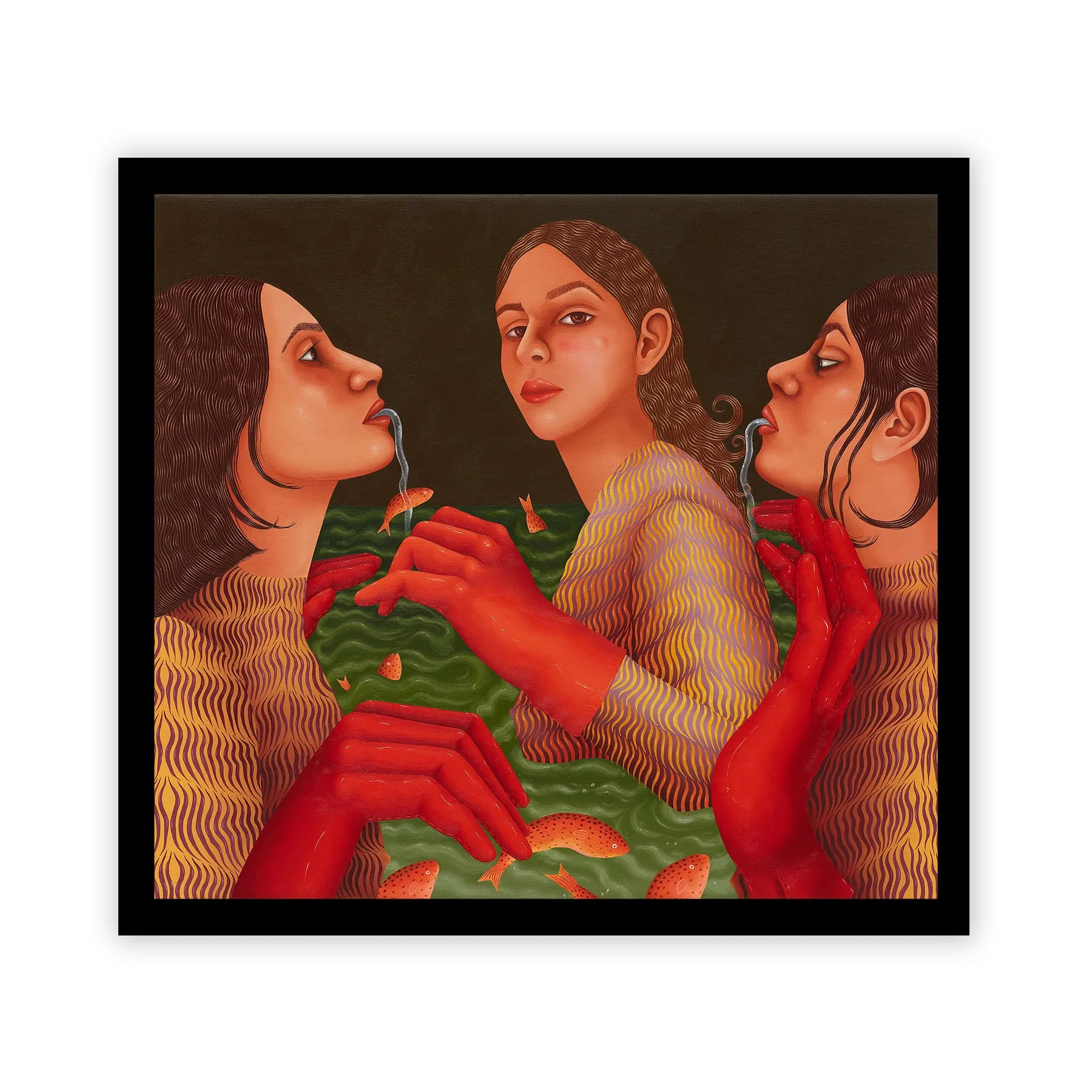 María Fragoso, Augurio, 2021; Hand-Embellished, Signed, and Numbered Limited Edition Print