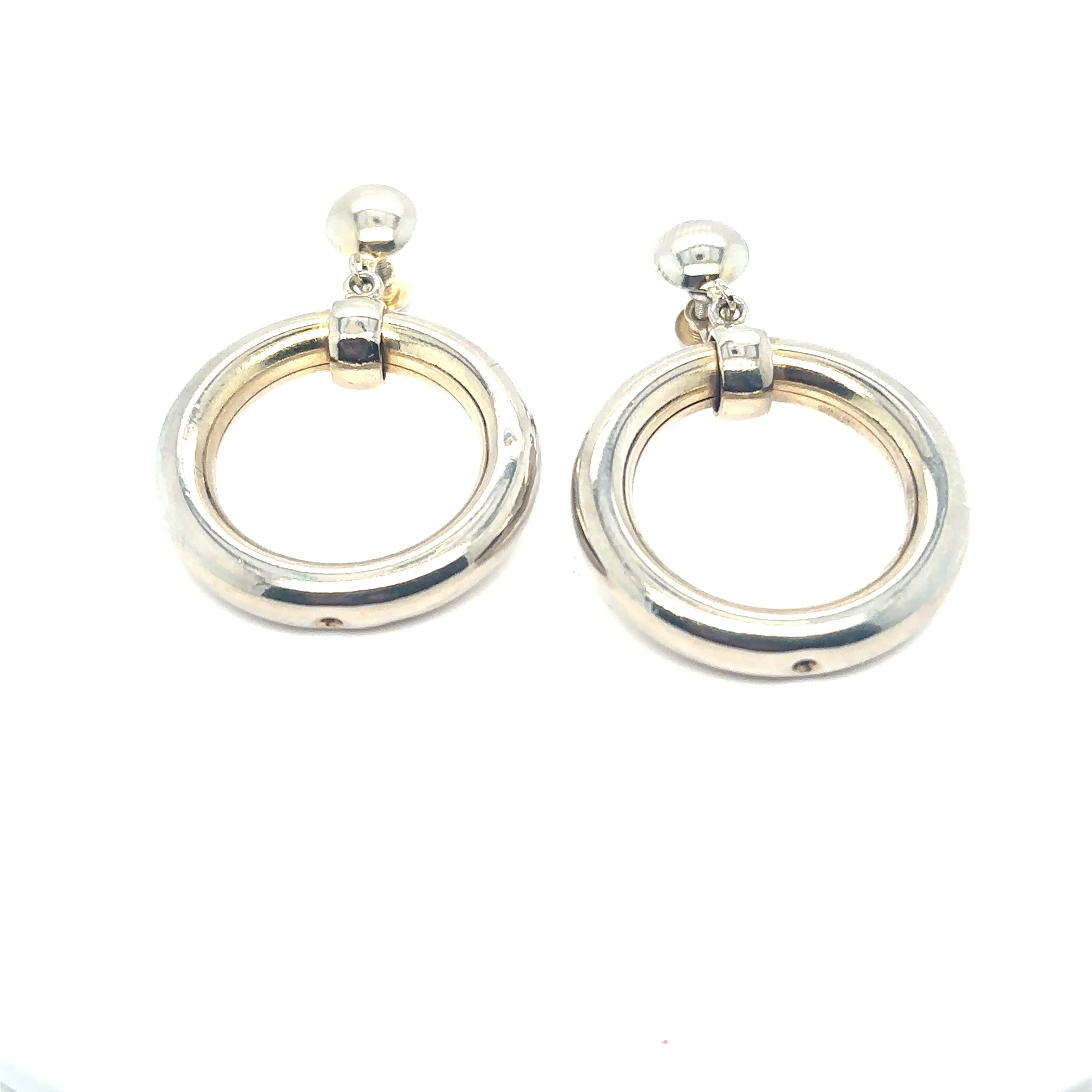 Marilyn Monroe Memorabilia Costume Silver Metal Hoop Doorknocker Earring Niagara