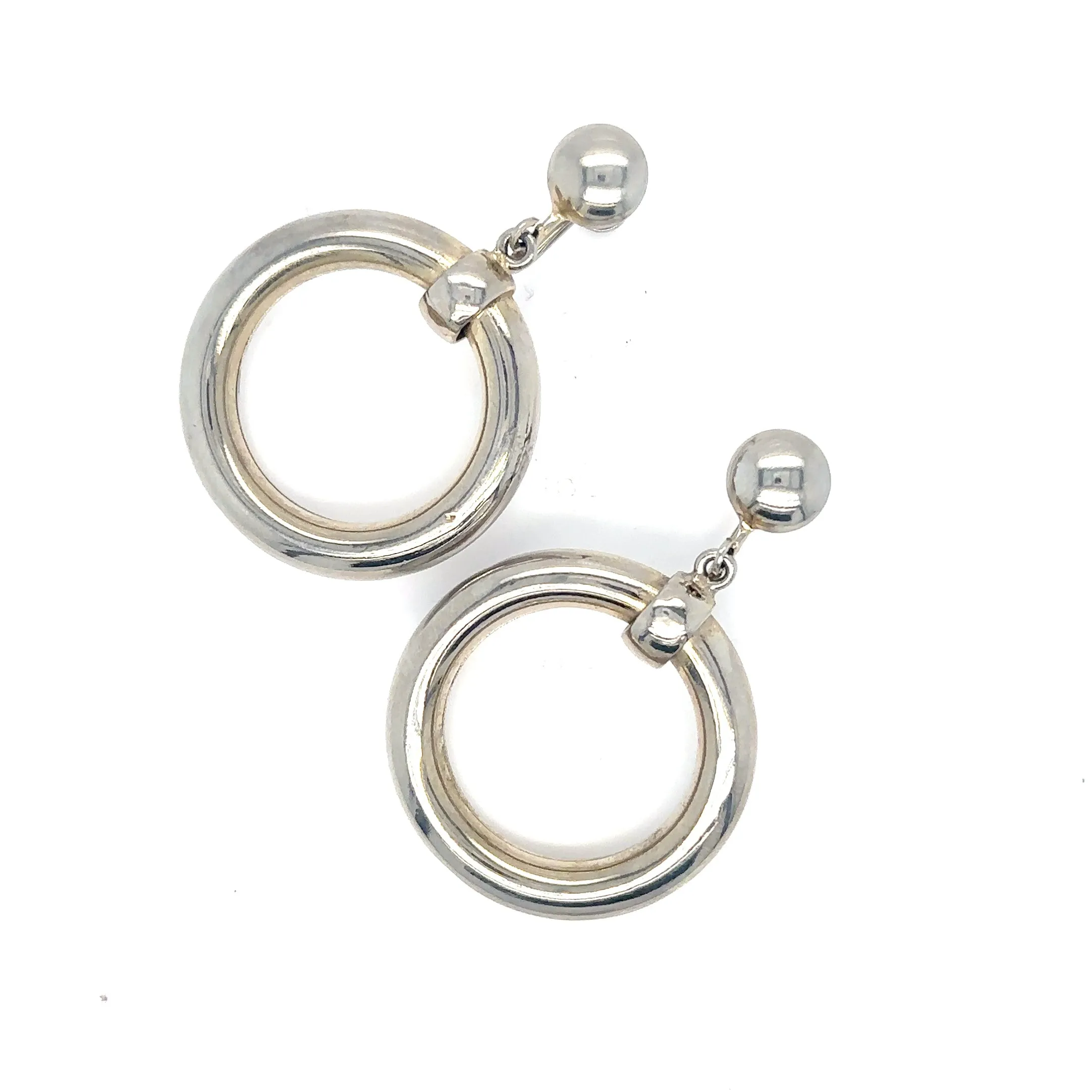 Marilyn Monroe Memorabilia Costume Silver Metal Hoop Doorknocker Earring Niagara