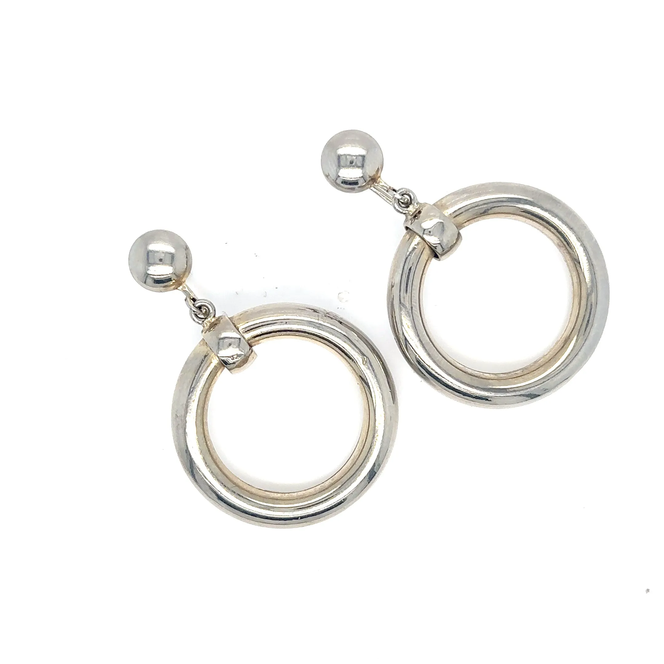 Marilyn Monroe Memorabilia Costume Silver Metal Hoop Doorknocker Earring Niagara