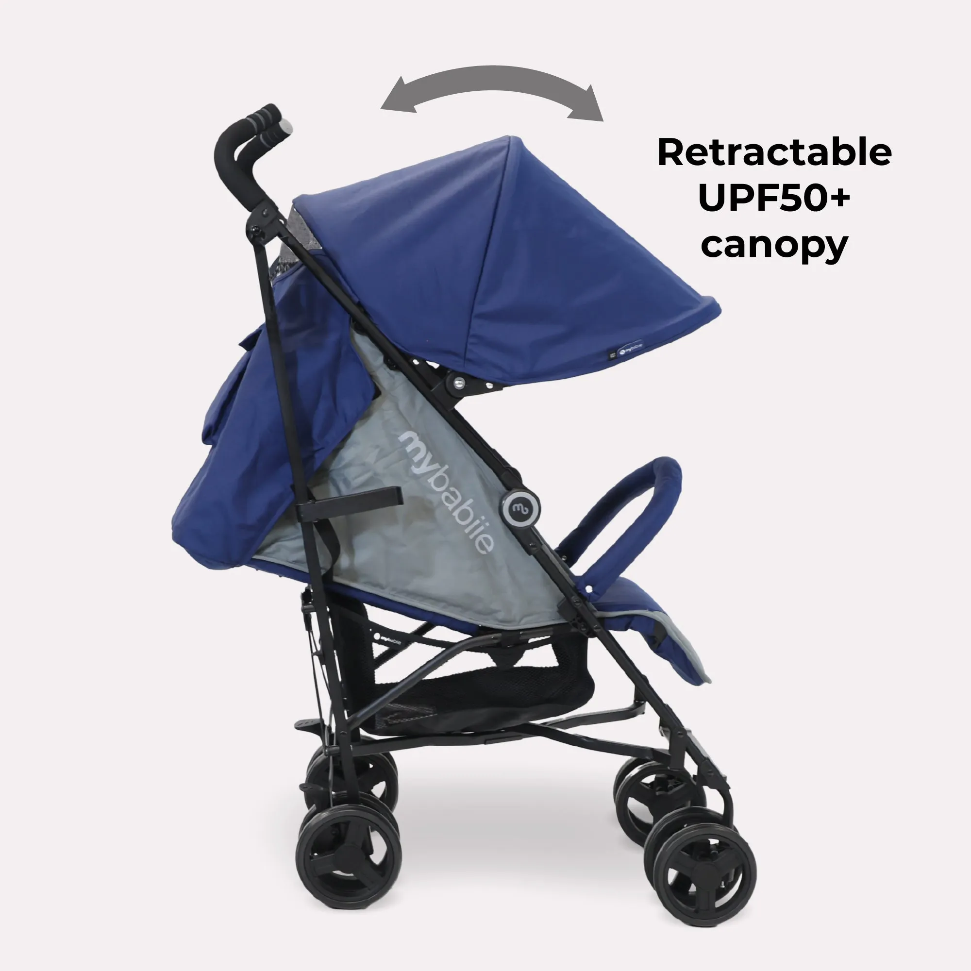 MB02 Lightweight Stroller - Blue and Grey