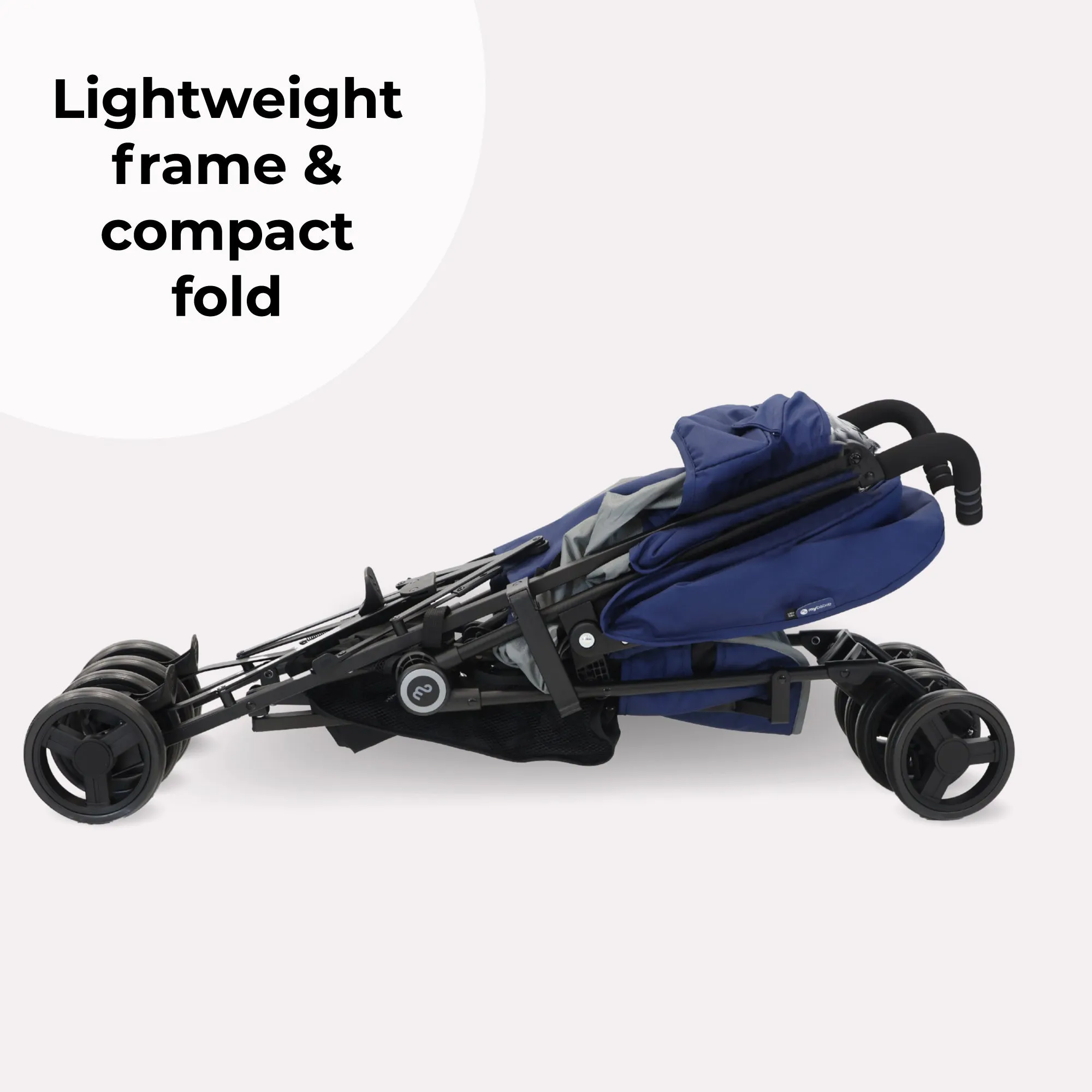 MB02 Lightweight Stroller - Blue and Grey