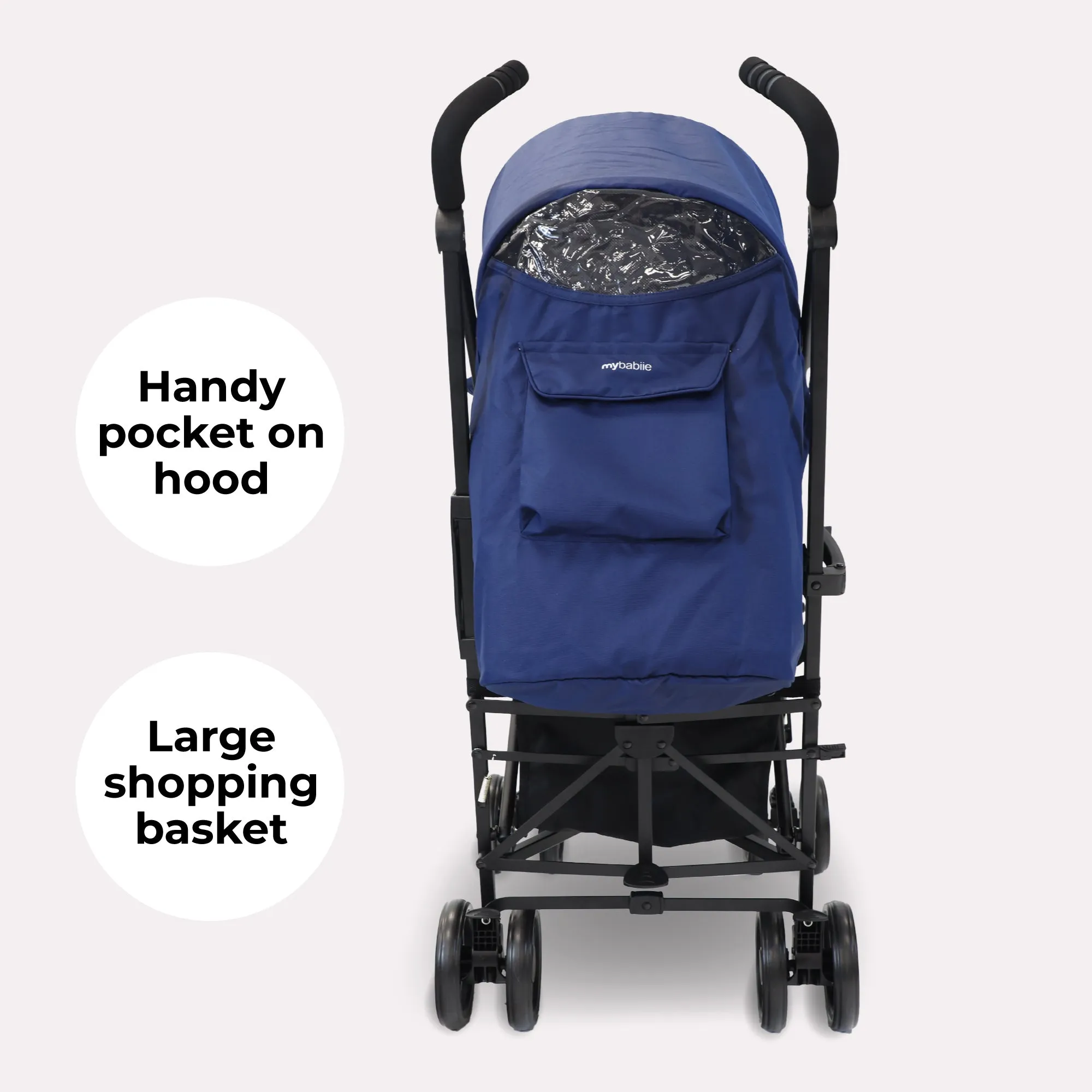 MB02 Lightweight Stroller - Blue and Grey