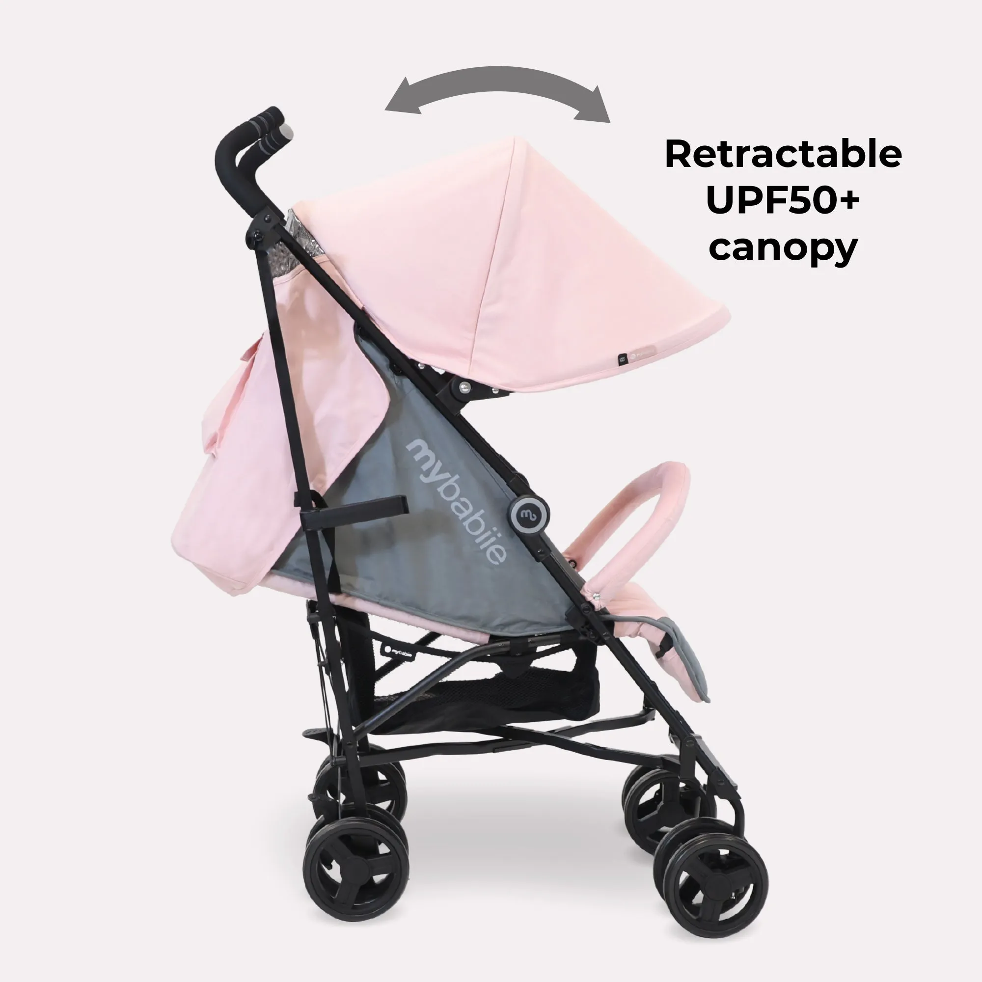 MB02 Lightweight Stroller - Pink and Grey