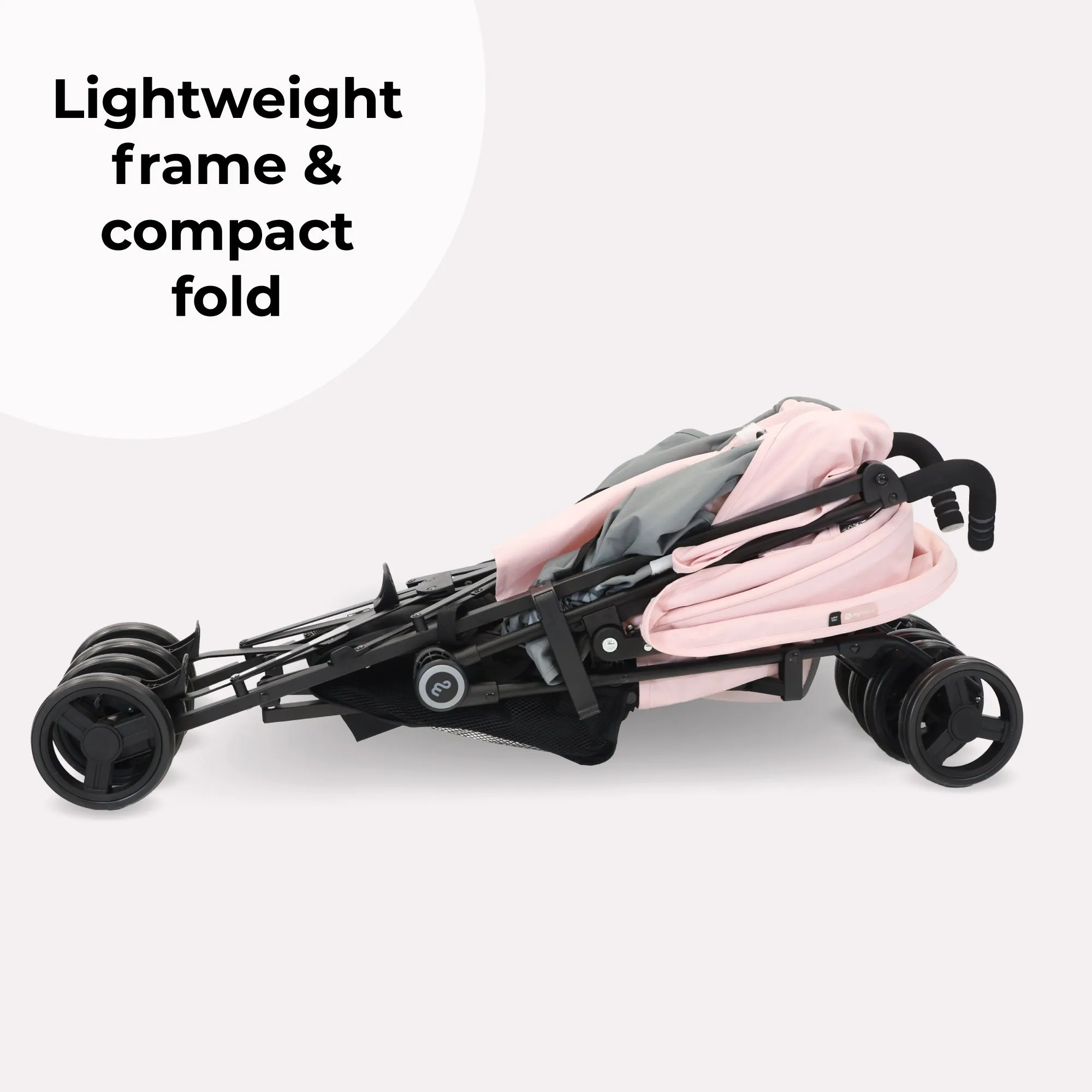 MB02 Lightweight Stroller - Pink and Grey