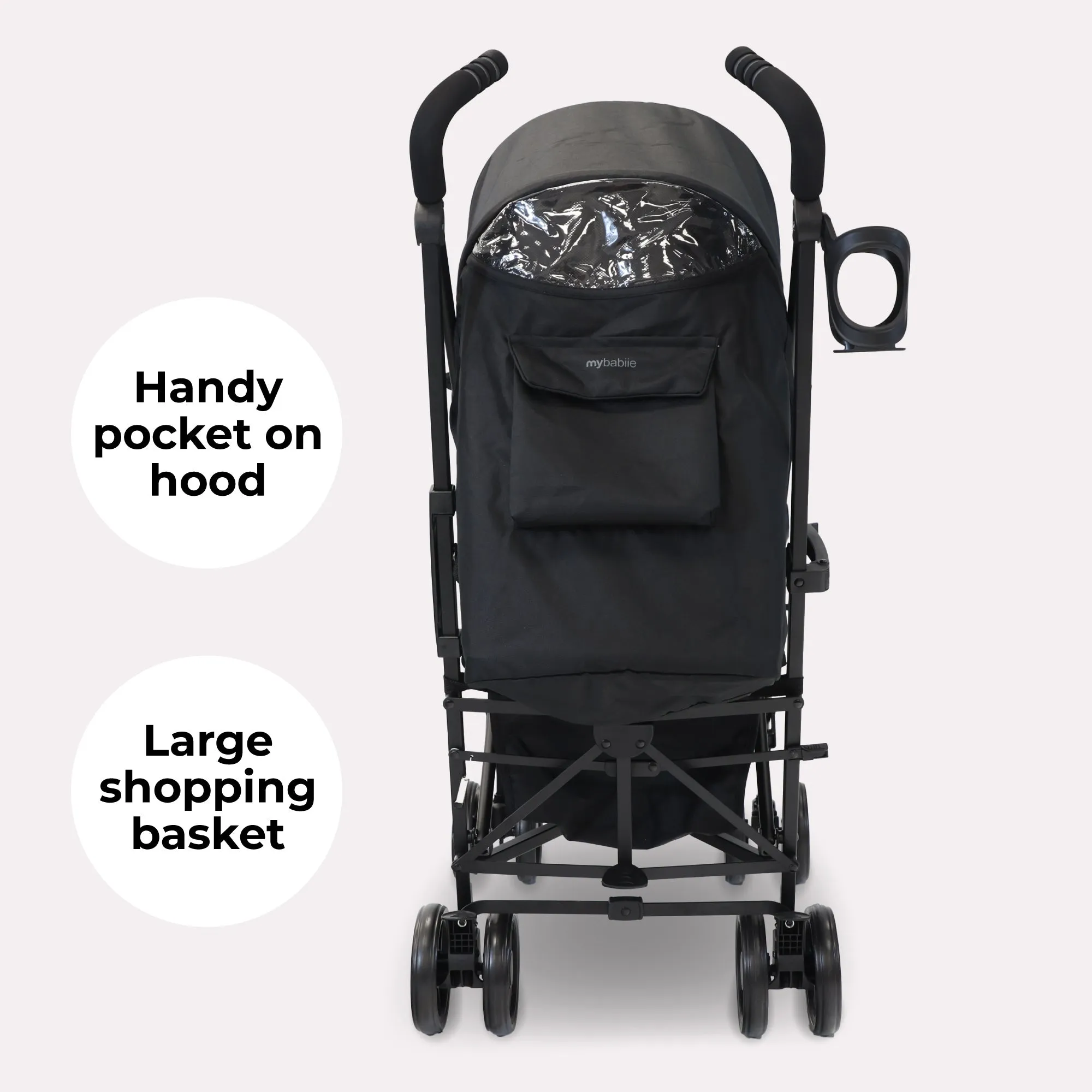 MB02 Plus Lightweight Stroller - Black and Grey