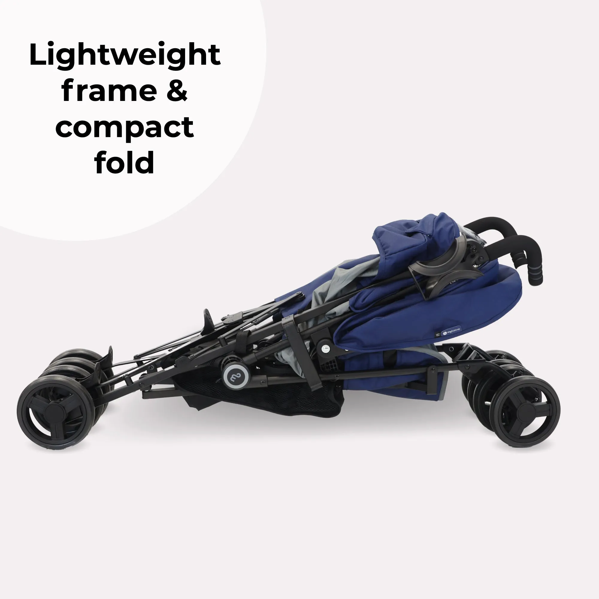 MB02 Plus Lightweight Stroller - Blue and Grey