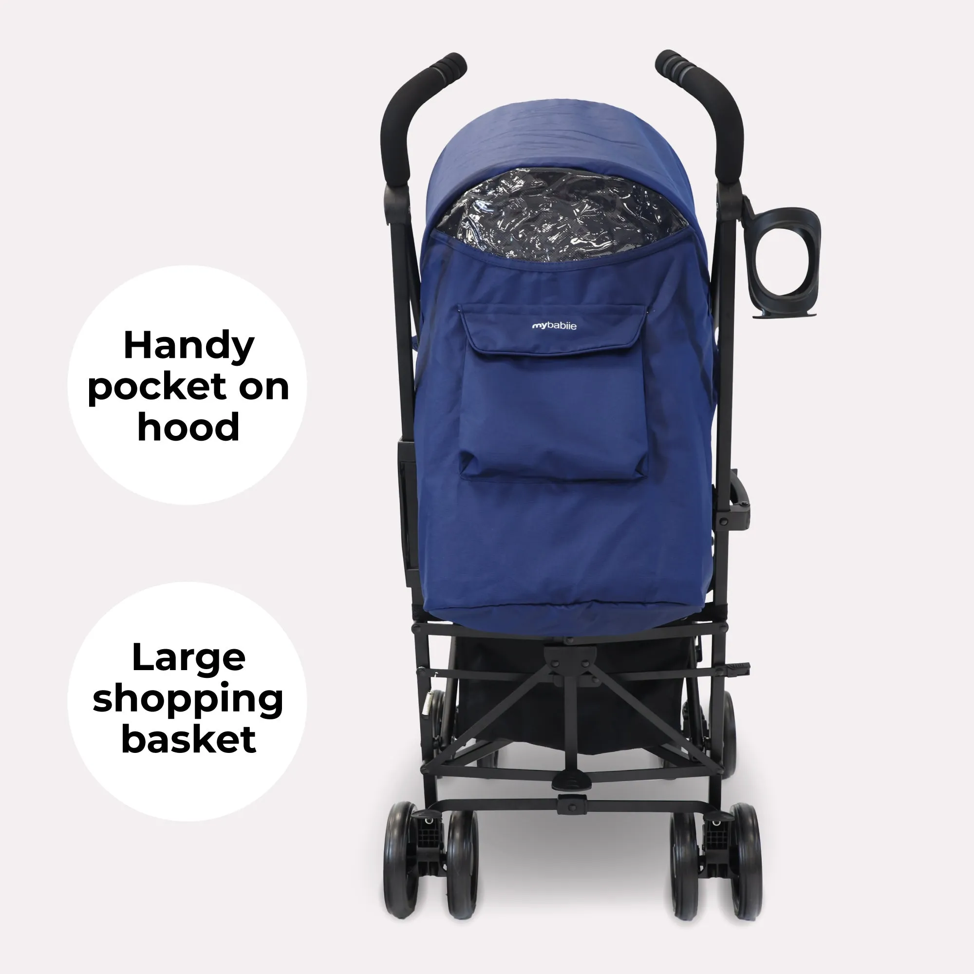 MB02 Plus Lightweight Stroller - Blue and Grey