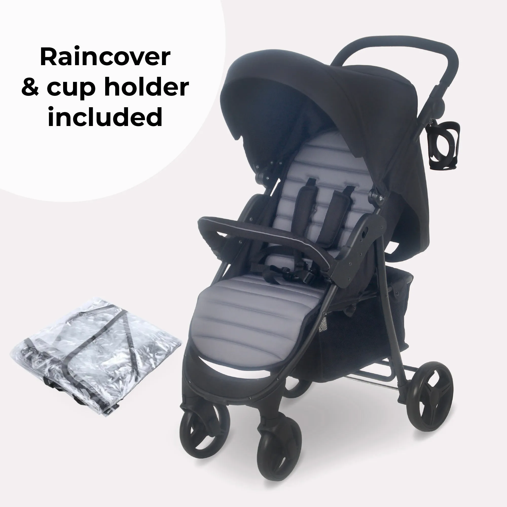 MB30 Plus Pushchair - Black / Grey