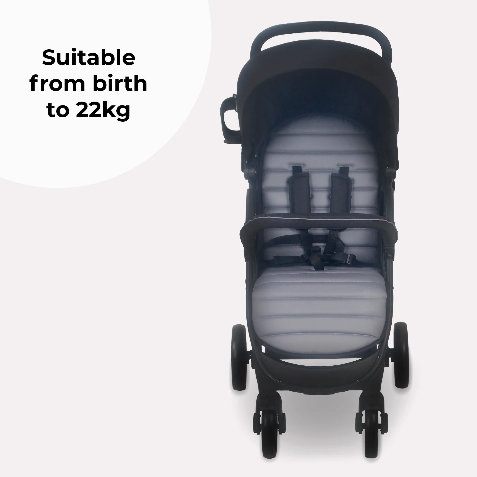 MB30 Plus Pushchair - Black / Grey