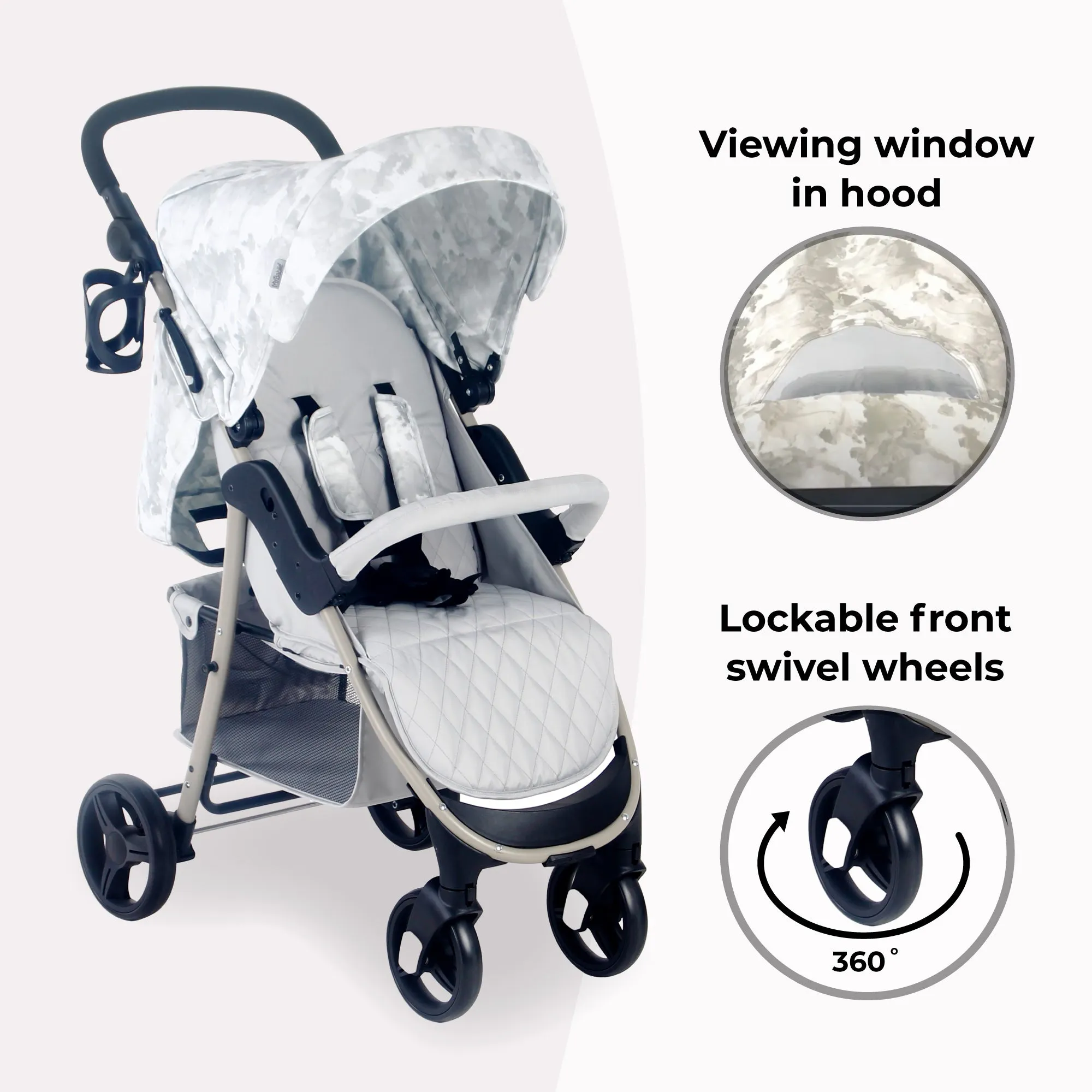 MB30 Plus Pushchair - Grey Tie Dye