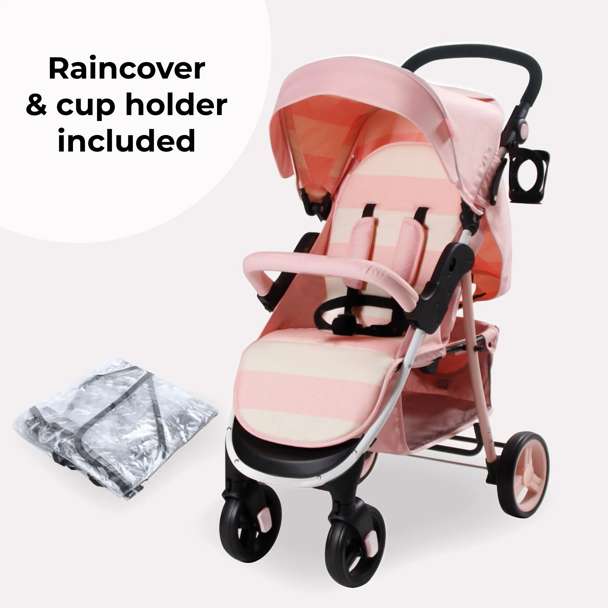 MB30 Plus Pushchair - Pink Stripes