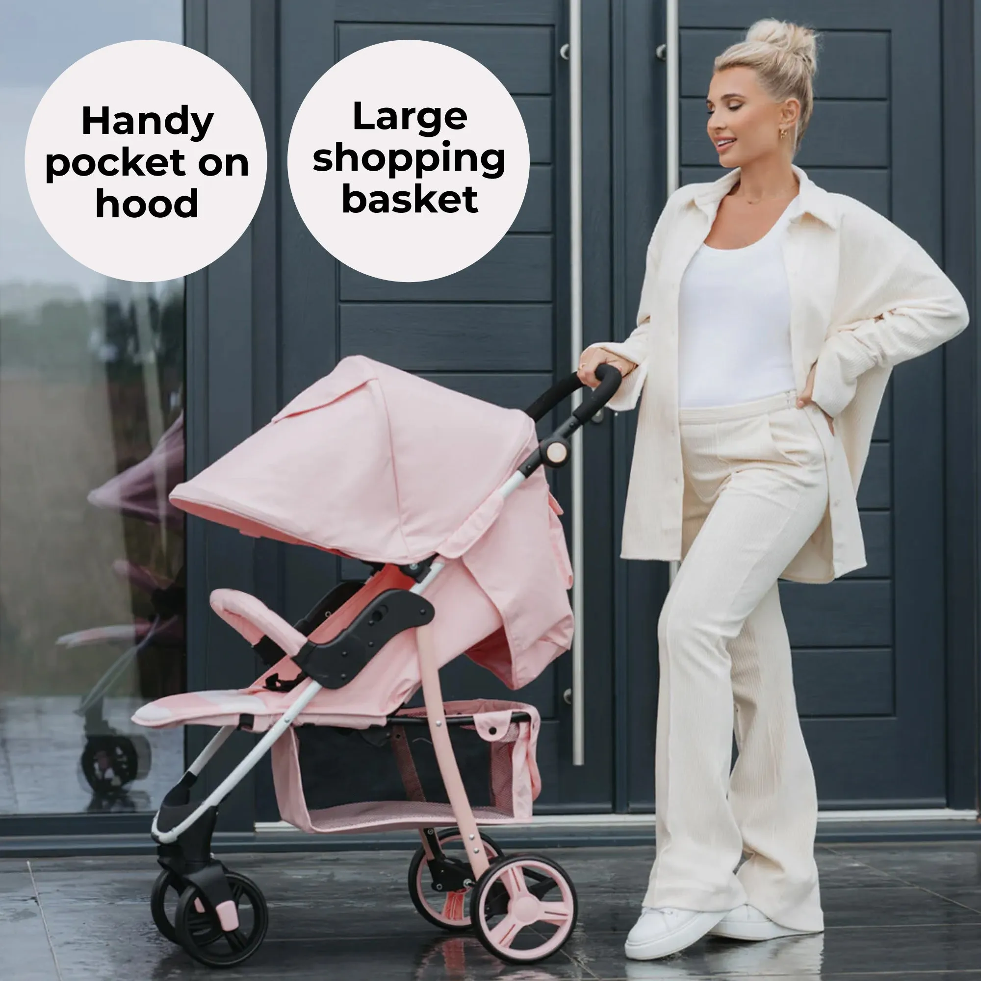 MB30 Pushchair - Pink Stripes