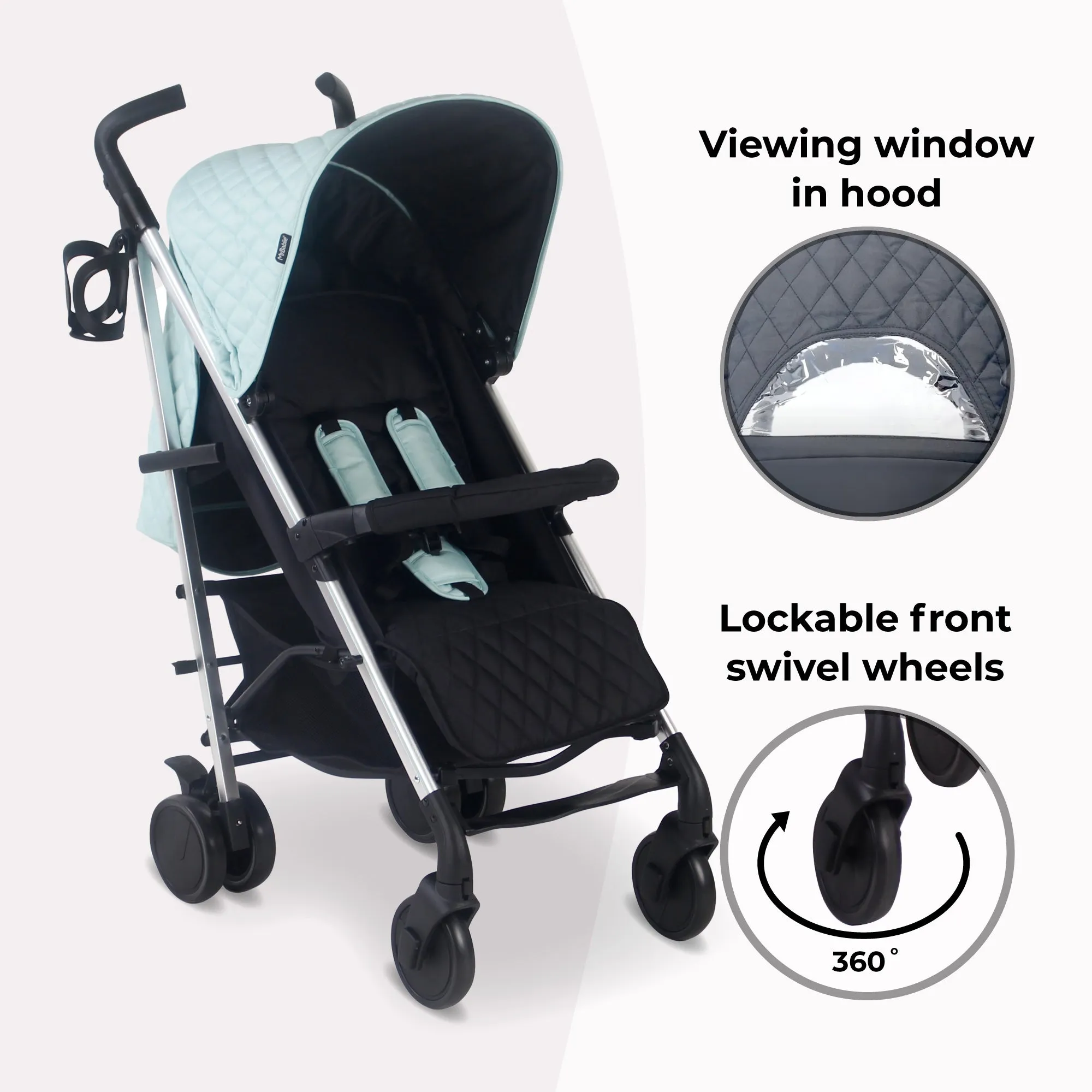 MB51 Plus Stroller - Quilted Aqua
