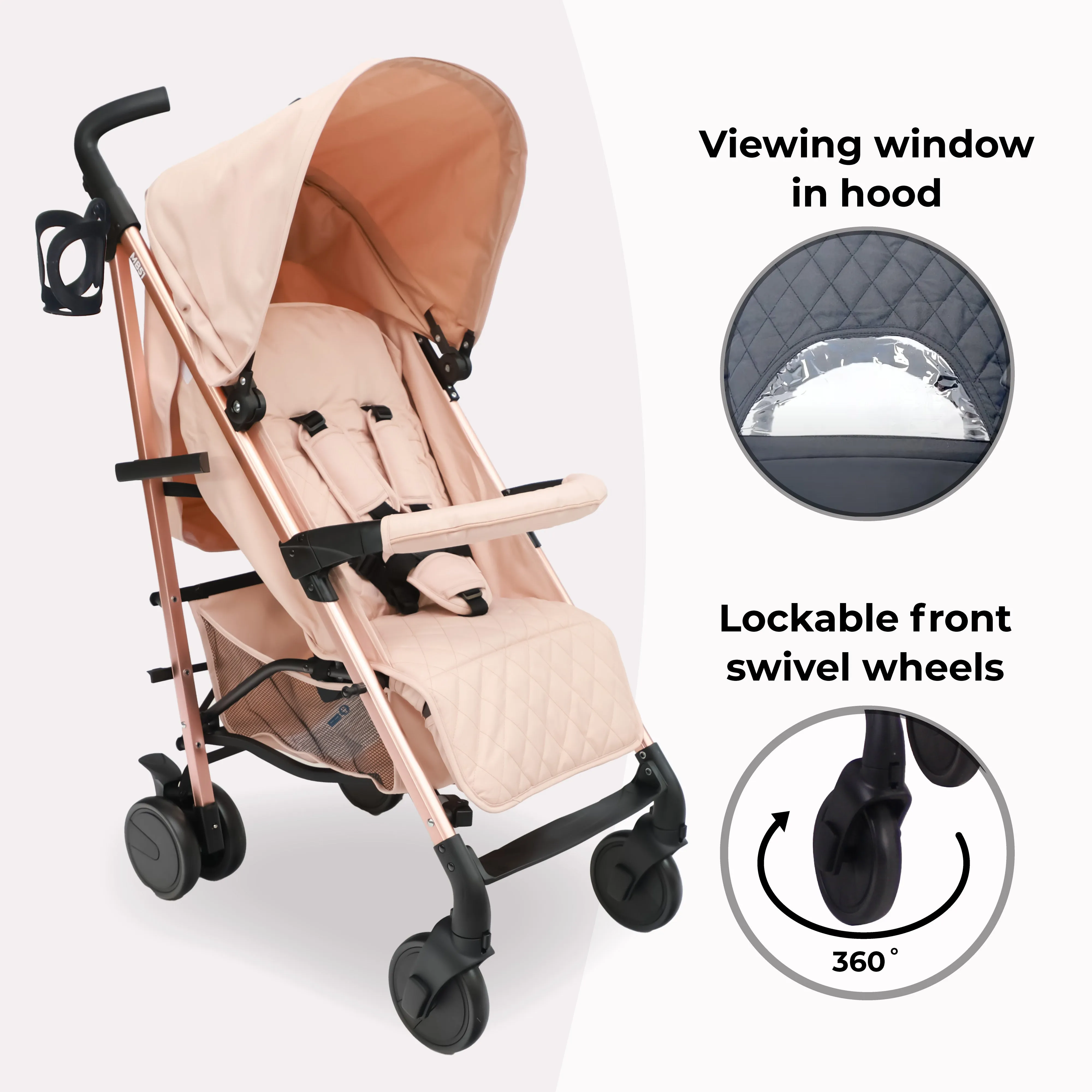MB51 Plus Stroller - Rose Gold Blush