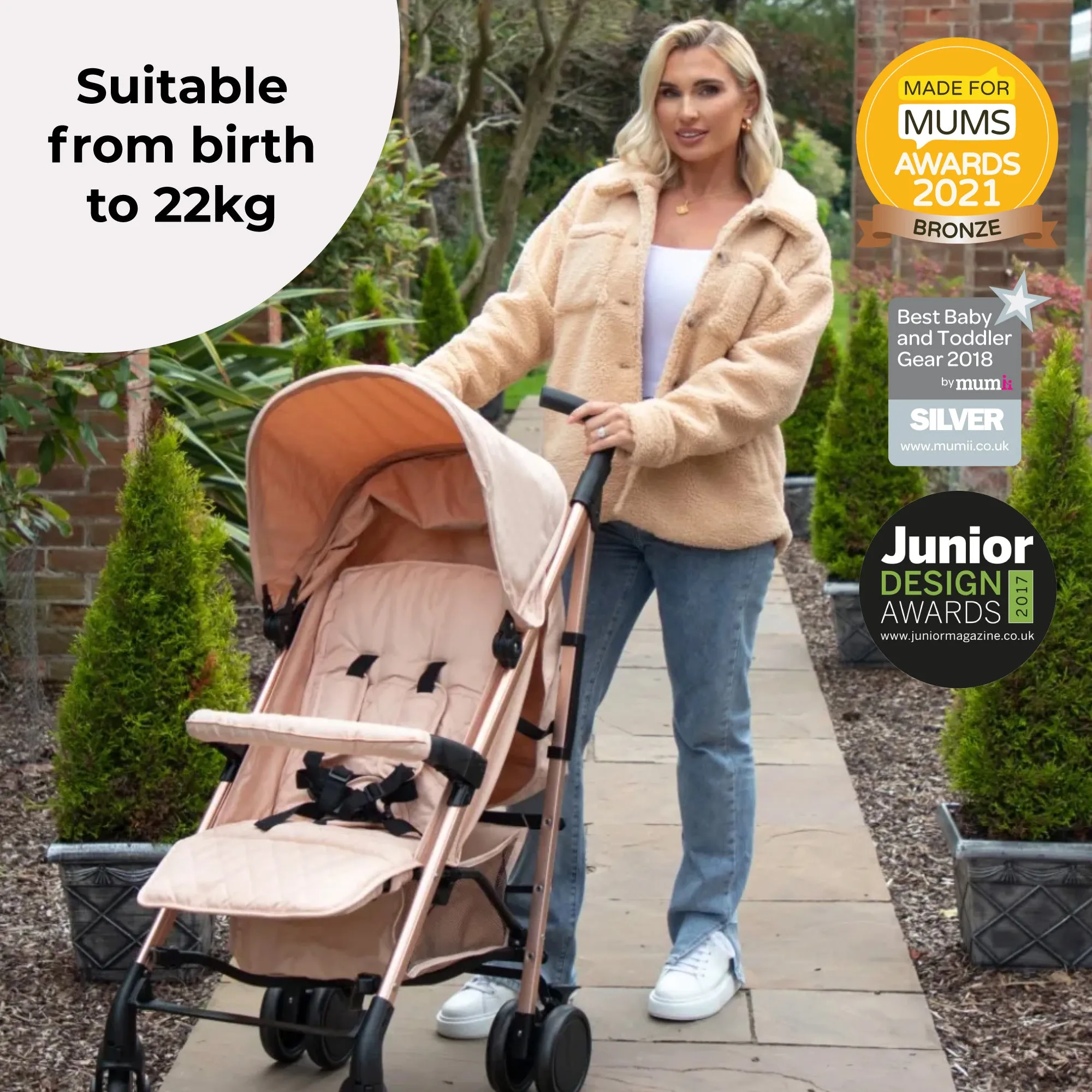 MB51 Plus Stroller - Rose Gold Blush