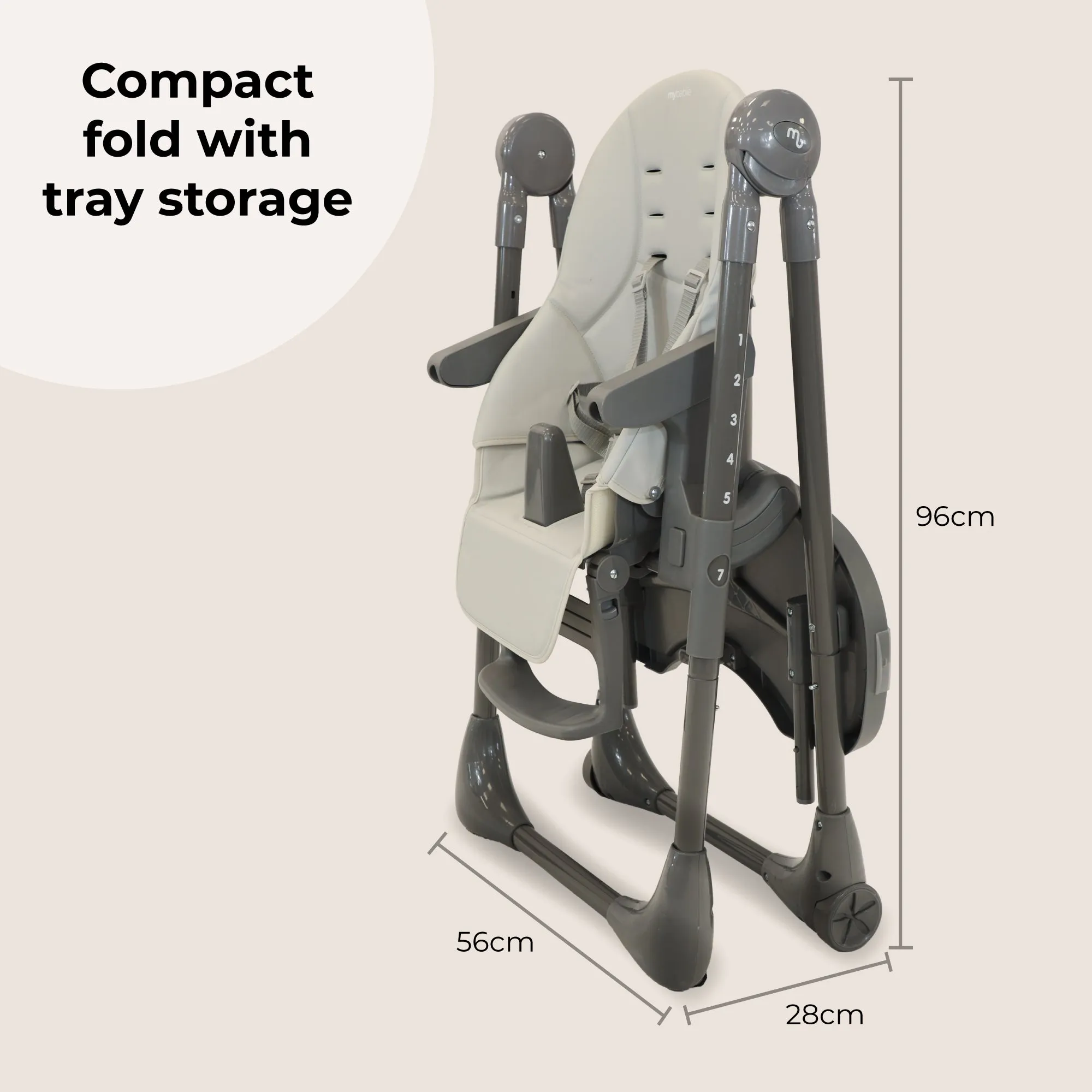 MBHC9 Luxe Highchair - Grey