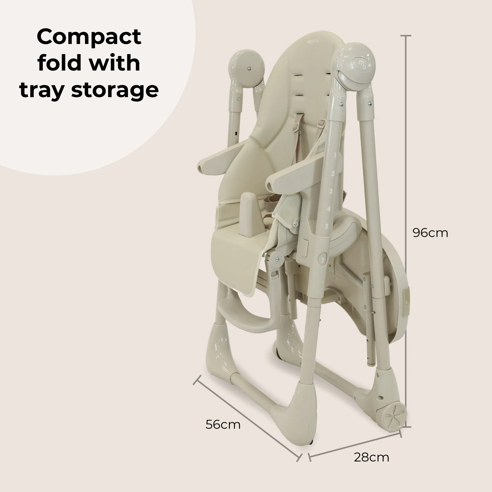MBHC9 Luxe Highchair - Oatmeal