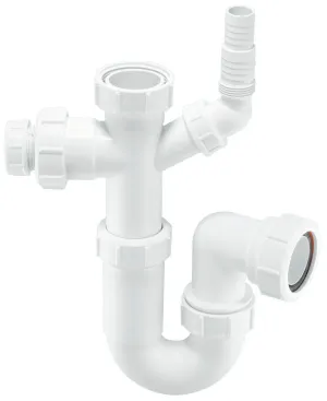 McAlpine ASC10-CO 75mm Water Seal 1½" Multifit Outlet Tubular Swivel Sink Trap with 19/23mm pipe connection