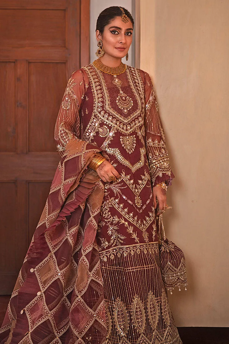 MEERAL | MNR Zarlish Festive Unstitched Collection 2021 | Unstitched Embroidered Organza Suit