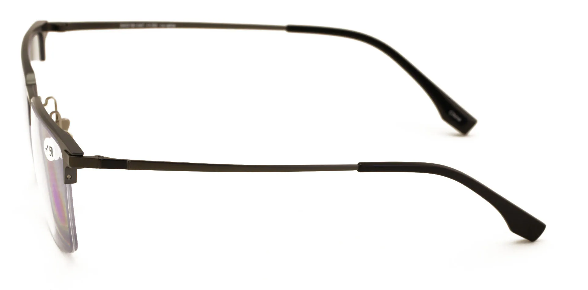 Men Aluminum Optical Frame Wide Rectangular Reading Glasses Titanium Temple Ti03