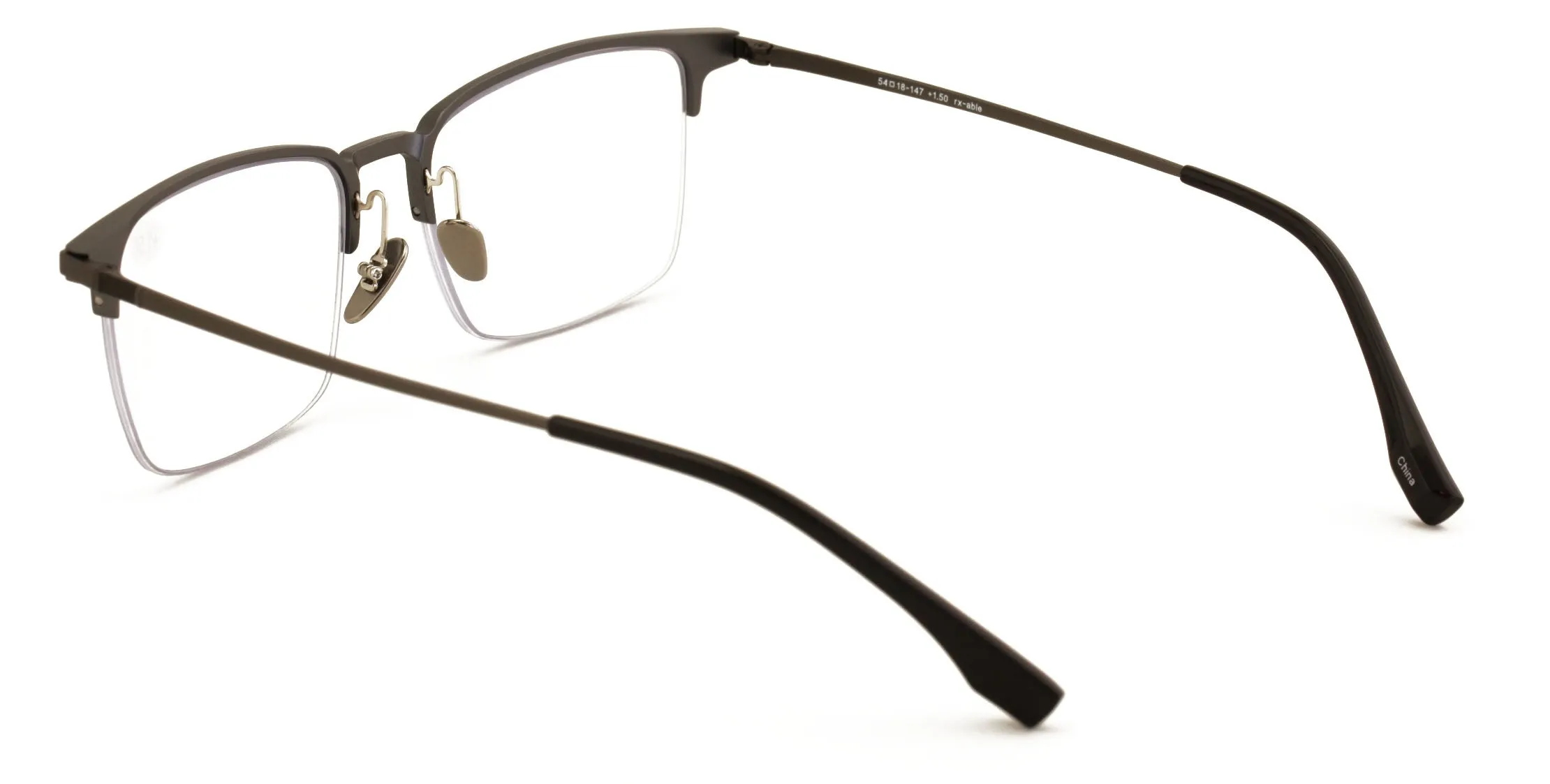 Men Aluminum Optical Frame Wide Rectangular Reading Glasses Titanium Temple Ti03