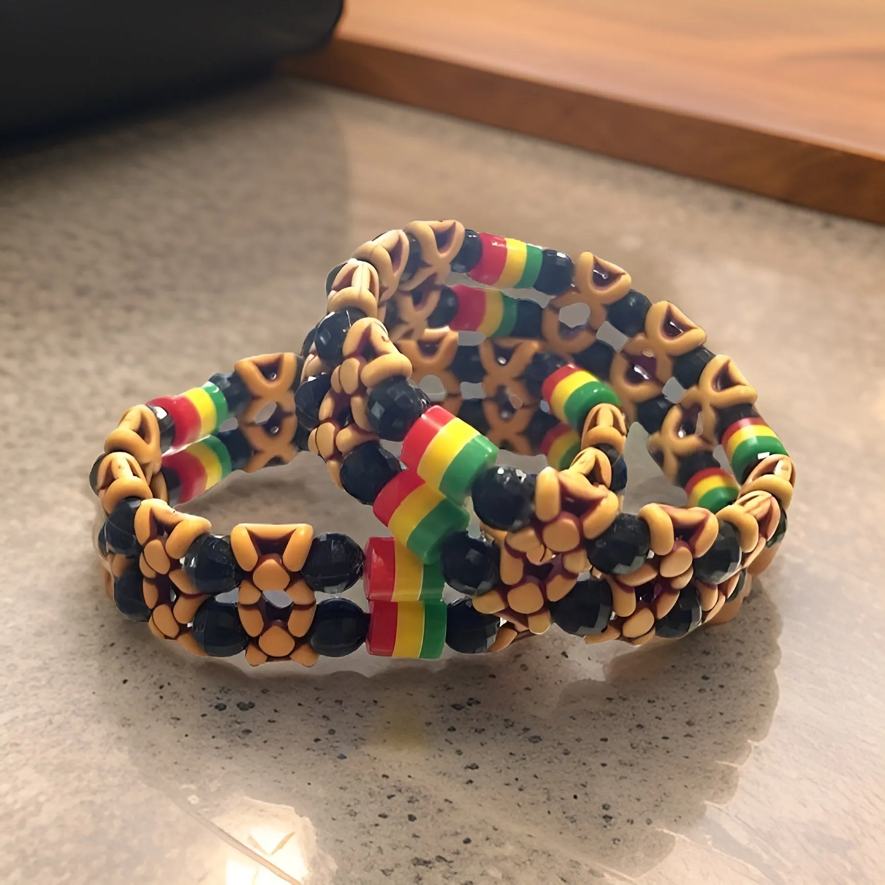 Men's African Style Rasta Beaded Bracelets