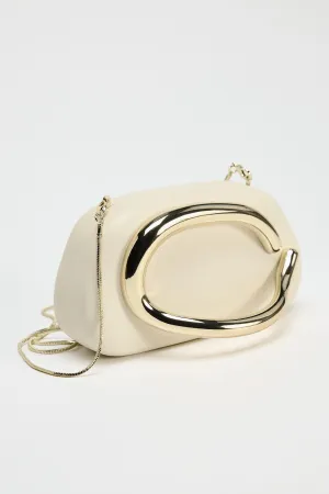 Metal embellished clutch