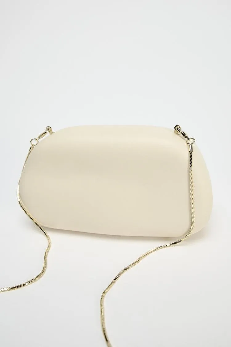 Metal embellished clutch