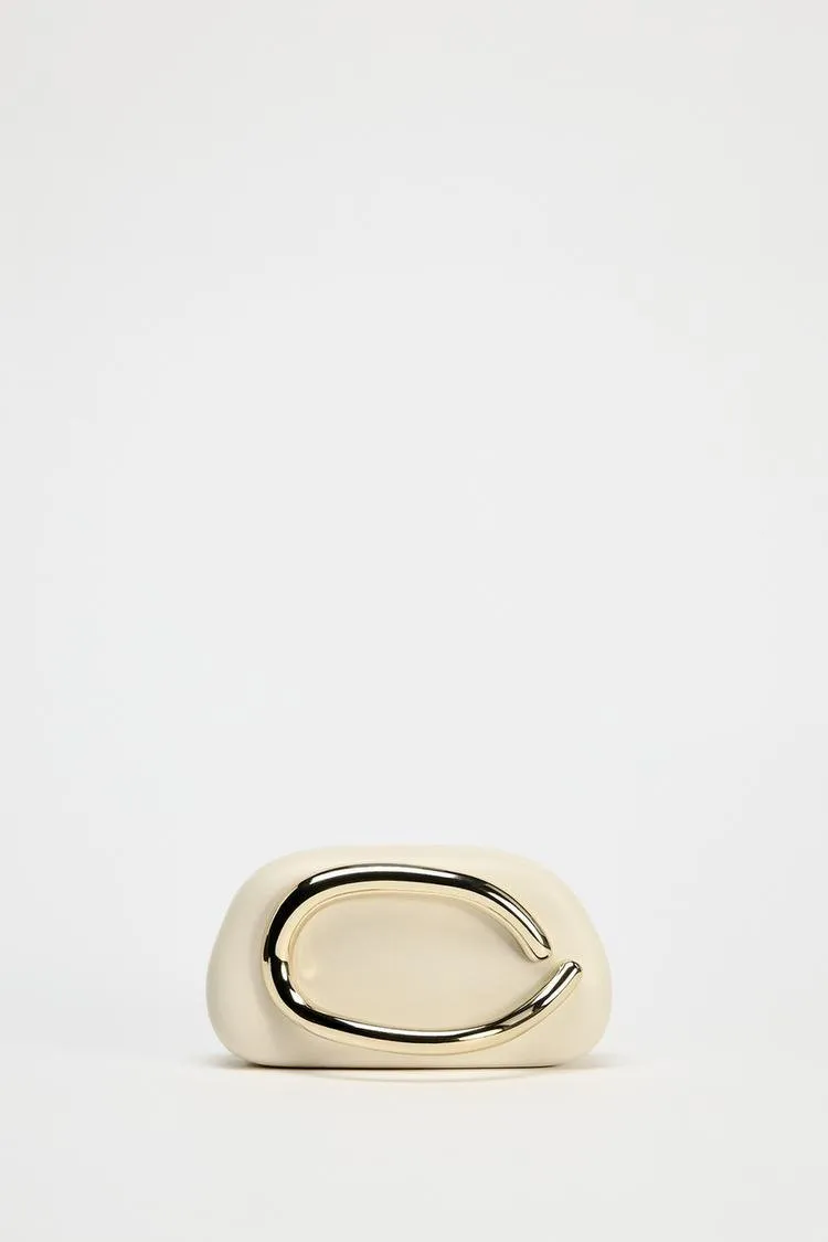 Metal embellished clutch