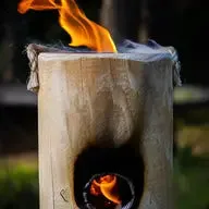 Mini One Log Fire - Take a Fire with you - 1-Hour Burn Time
