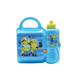 Minions Combo Set -Small Lunch Box & Sports Bottle 20418