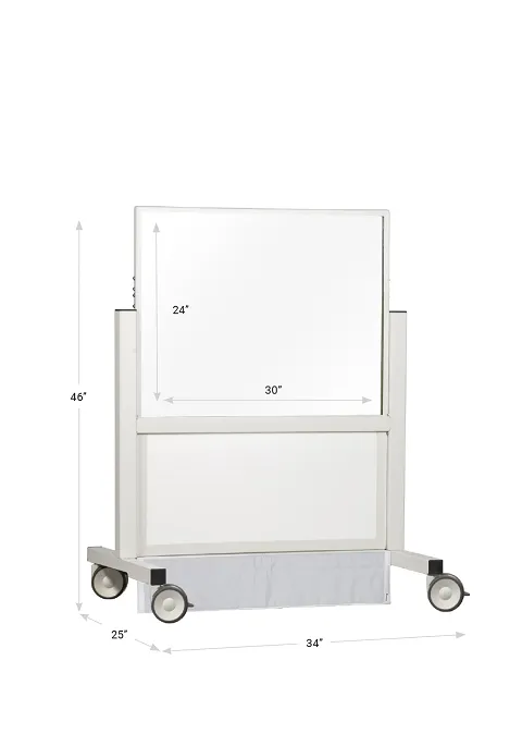 Mobile Lead Barrier (Short) - 34" Wide - Large Window