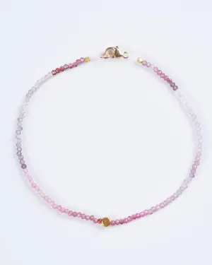 multi pink spinel beaded bracelet