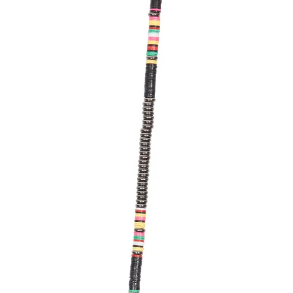 Multicolor African Beads with Black PVD Gift Idea for him