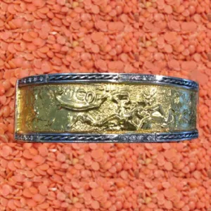 Narrow Embellished 24 K Gold Cuff TSS with Diamonds