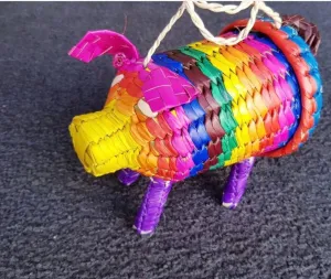 Natural Palm Piggy Bag