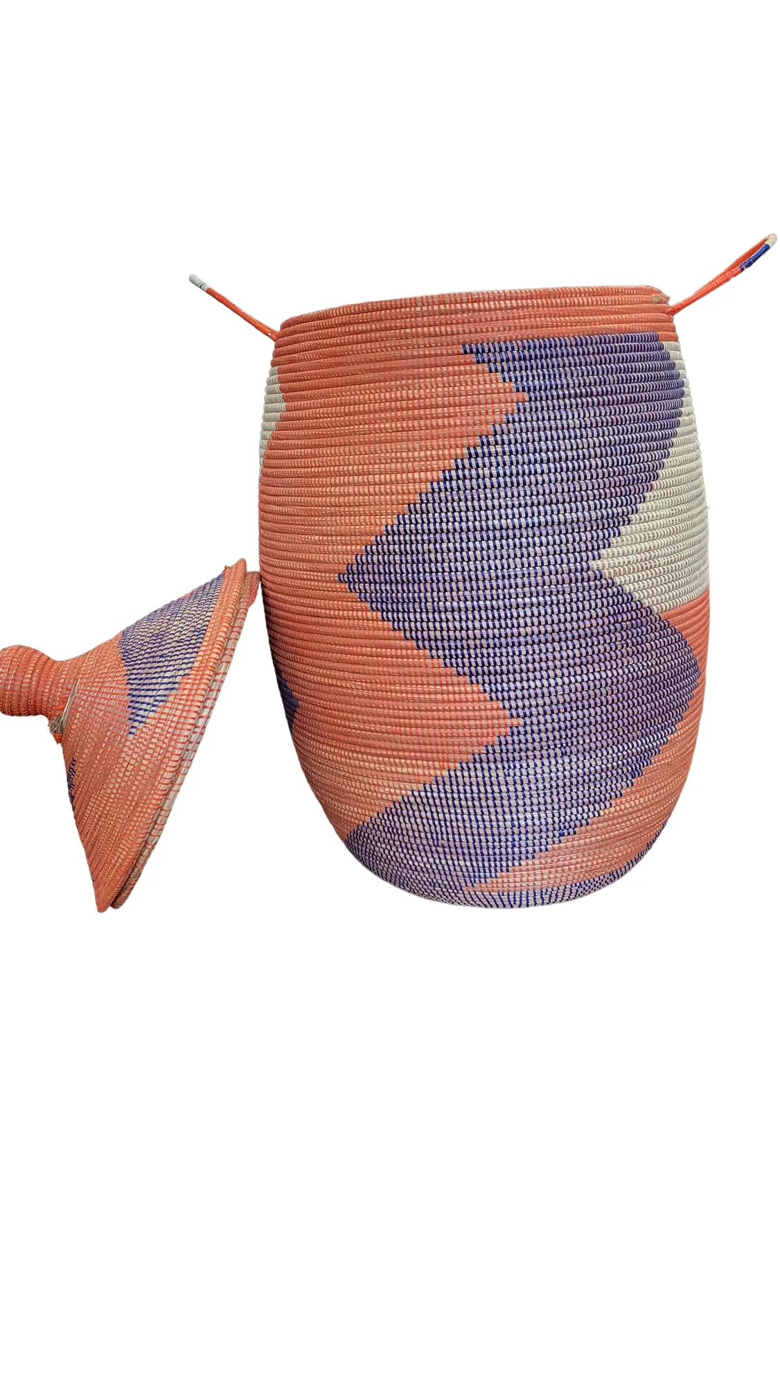 Natural Woven Senegalese Storage Hamper Basket | Geri's Bluffing Boutique