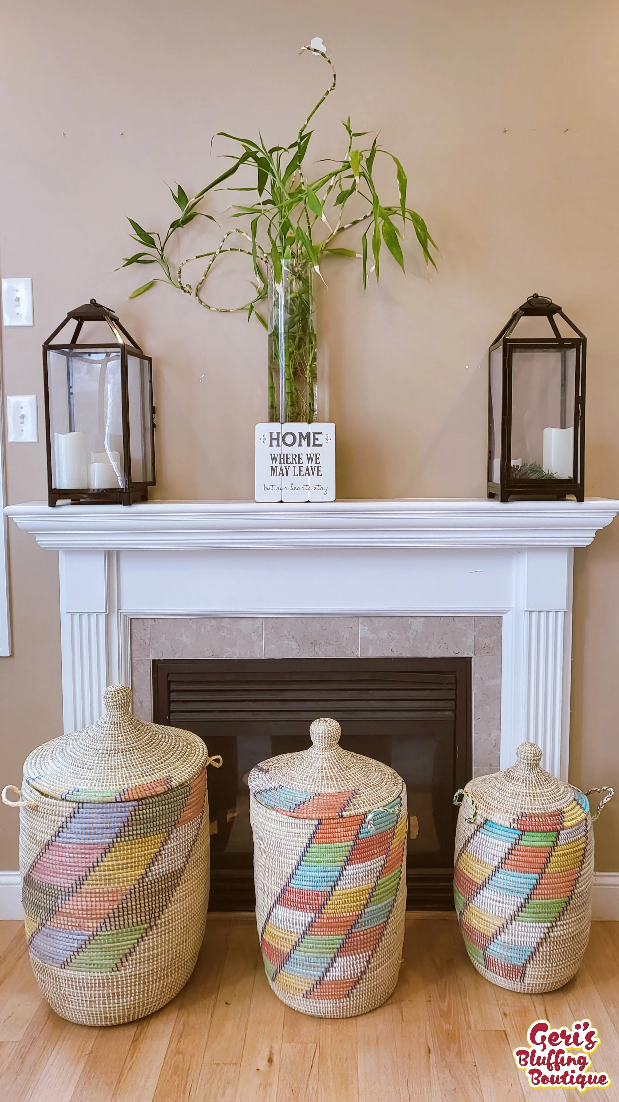Natural Woven Senegalese Storage Hamper Basket | Geri's Bluffing Boutique