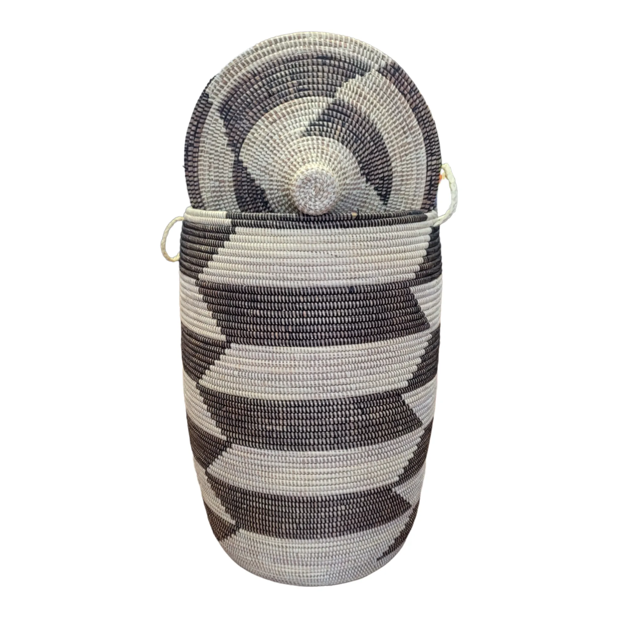 Natural Woven Senegalese Storage Hamper Basket | Geri's Bluffing Boutique