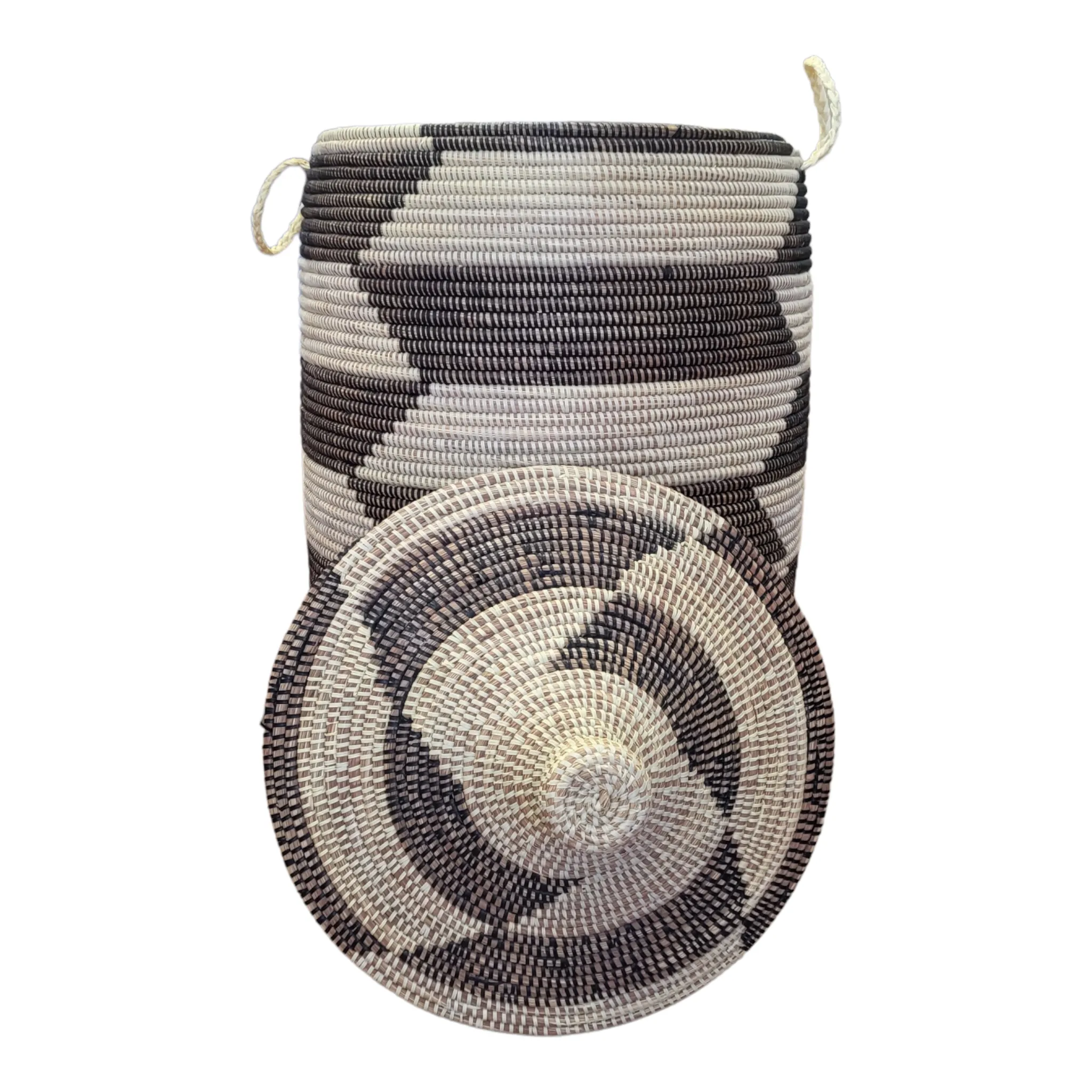 Natural Woven Senegalese Storage Hamper Basket | Geri's Bluffing Boutique
