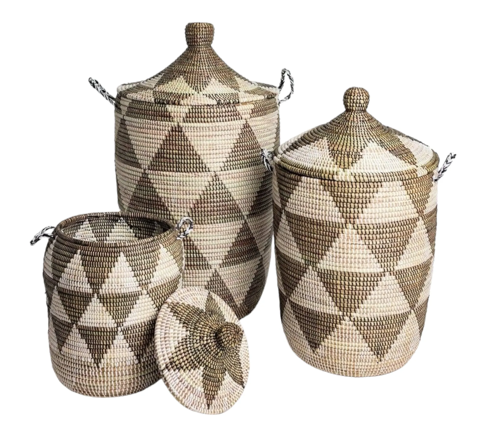 Natural Woven Senegalese Storage Hamper Basket | Geri's Bluffing Boutique