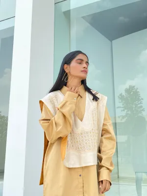 New Season Summer to Fall 2024-Overlay Embellished Cotton Citrine-E/C/056-Suzanne-Fashion Edit Hemji