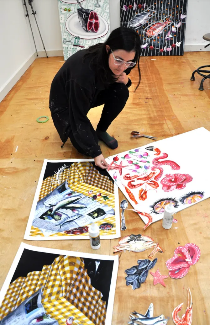 Nikki Maloof, Still Life (For Dani), 2020; Hand-Embellished Limited Edition Print
