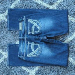NWT Grace in L.A. Boot Cut Dark Denim Jean Embellished Rear Pockets Size 30