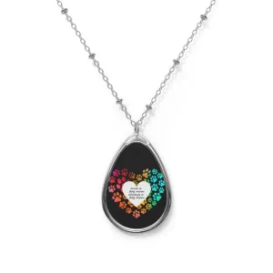 Once a Dog Mom Oval Necklace