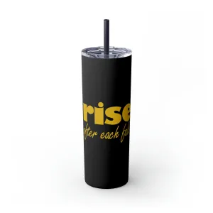OOI- Skinny Black Tumbler with Straw, 20oz Rise