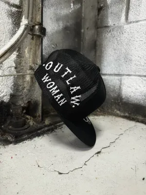 OUTLAW WOMAN SIDE STYLE BLACK HAT
