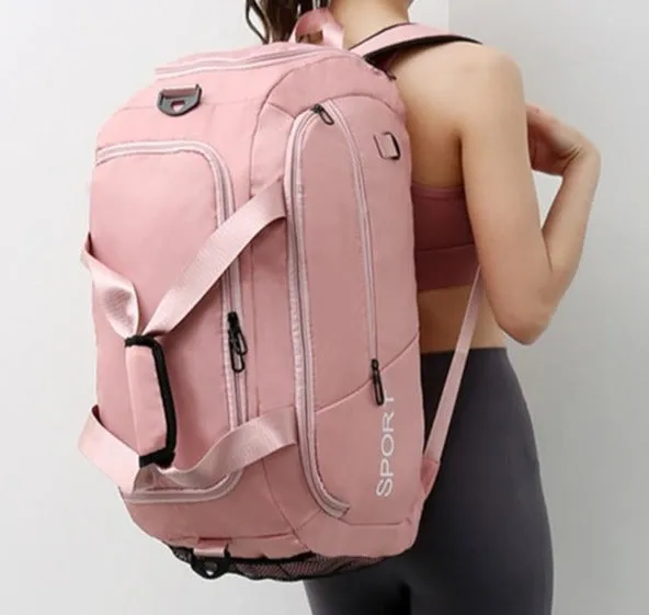 Oversized Gym Bag Travel Bag Duffel Backpack, Black/Blue/Gray/Green/Pink